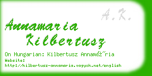 annamaria kilbertusz business card